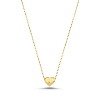 MELFIA Halskette mit Herz-Anhänger 14kt. Gold 42+3cm 